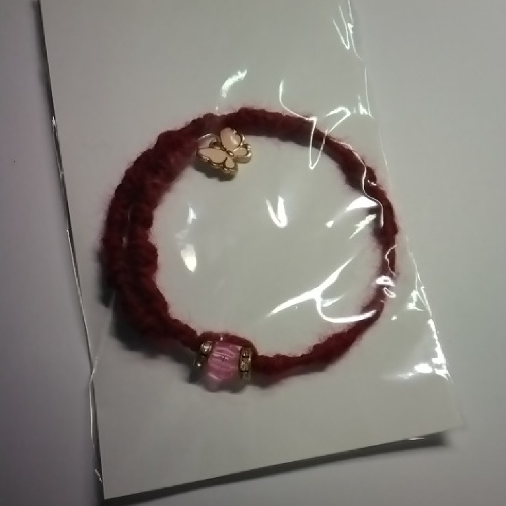 Lorena Espinoza Design Red and Pink Bracelet